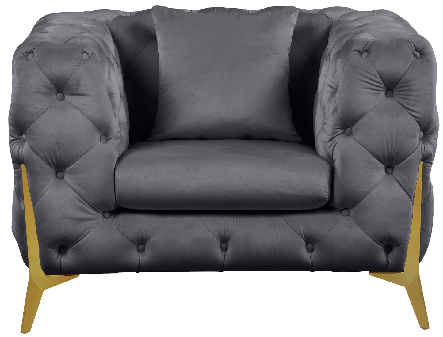 bristol grey velvet chair c