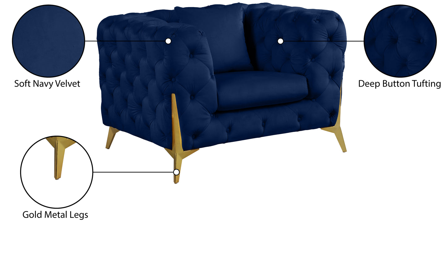 bristol navy velvet chair c