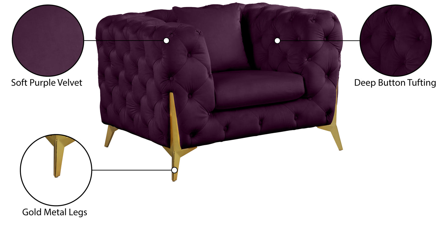 bristol purple velvet chair c