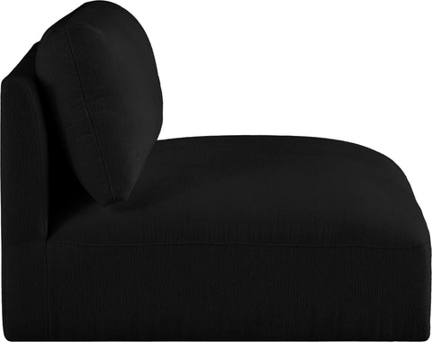 Gibson Black Polyester Fabric Armless Armless