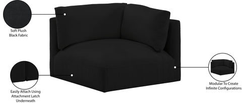 Gibson Black Polyester Fabric Corner Corner