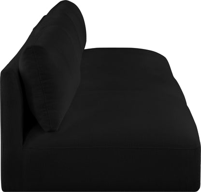 Gibson Black Polyester Fabric Modular Sofa S114A