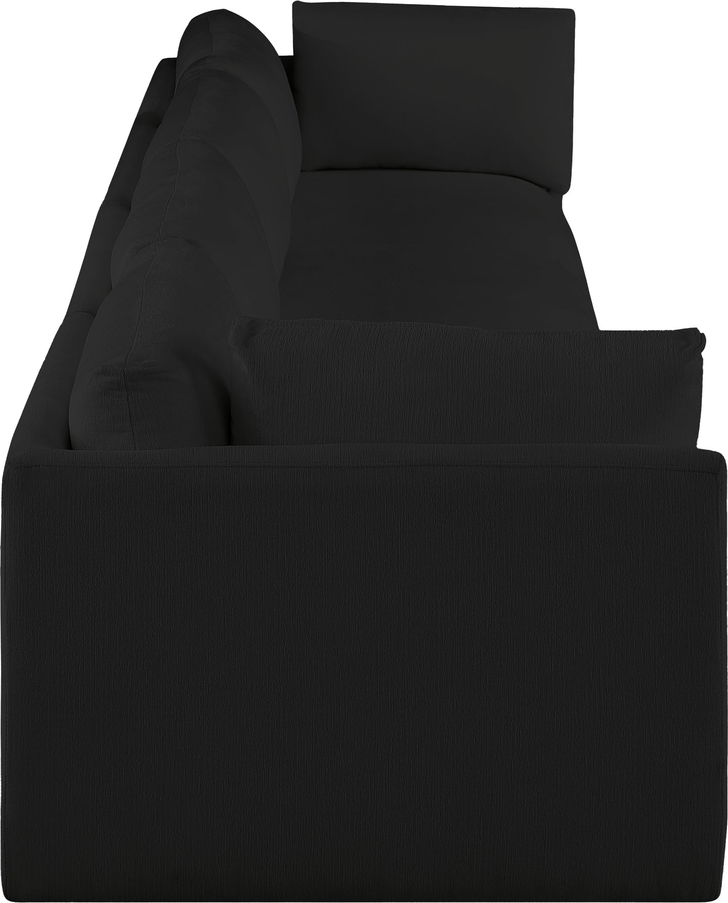 gibson black polyester fabric modular sofa s152b