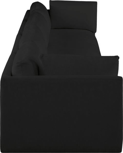 Gibson Black Polyester Fabric Modular Sofa S152B