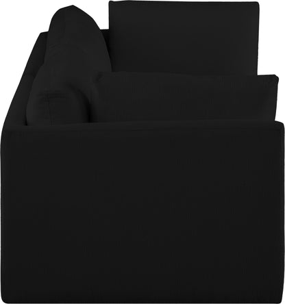 Gibson Black Polyester Fabric Modular Sofa S76B
