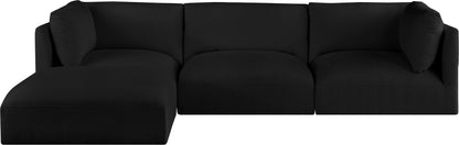 Gibson Black Polyester Fabric Modular Sectional Sec4A