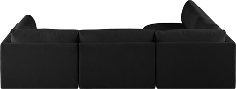 Gibson Black Polyester Fabric Modular Sectional Sec4B