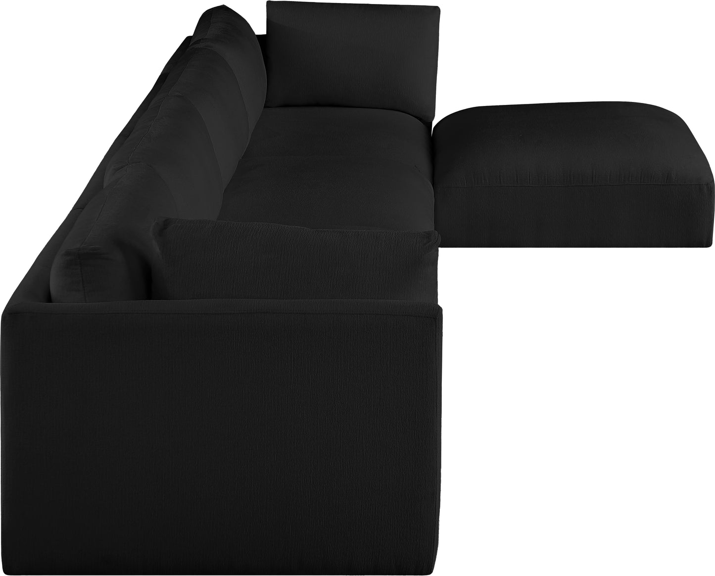 gibson black polyester fabric modular sectional sec5a