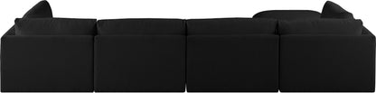 Gibson Black Polyester Fabric Modular Sectional Sec5A