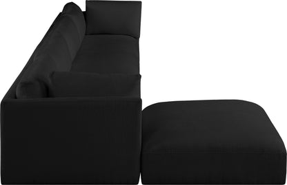 Gibson Black Polyester Fabric Modular Sectional Sec5A