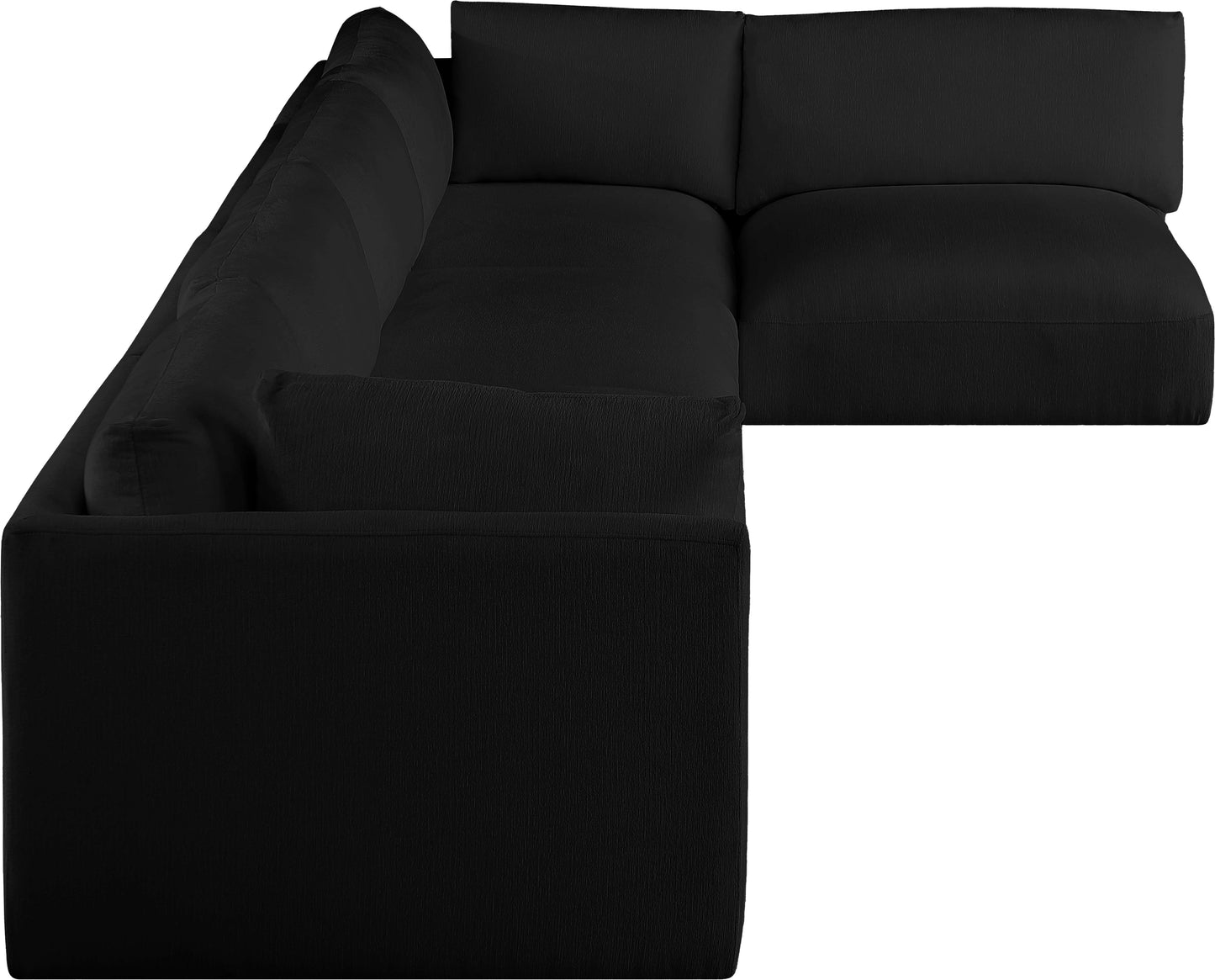 gibson black polyester fabric modular sectional sec5b