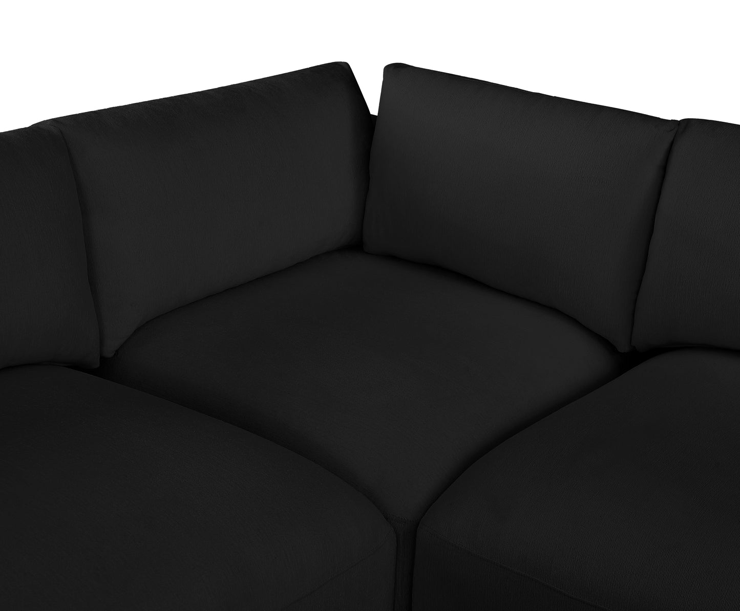 gibson black polyester fabric modular sectional sec5b