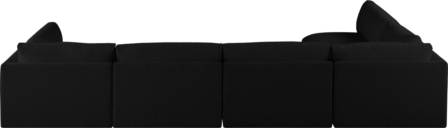 gibson black polyester fabric modular sectional sec5b