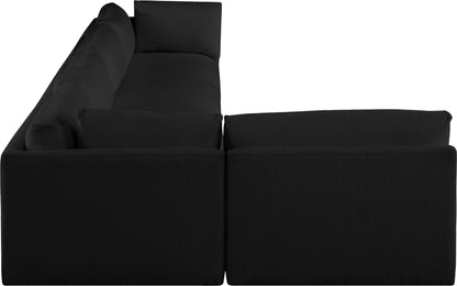 Gibson Black Polyester Fabric Modular Sectional Sec5B