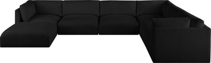 Gibson Black Polyester Fabric Modular Sectional Sec7A