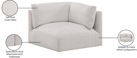 Gibson Cream Polyester Fabric Corner Corner