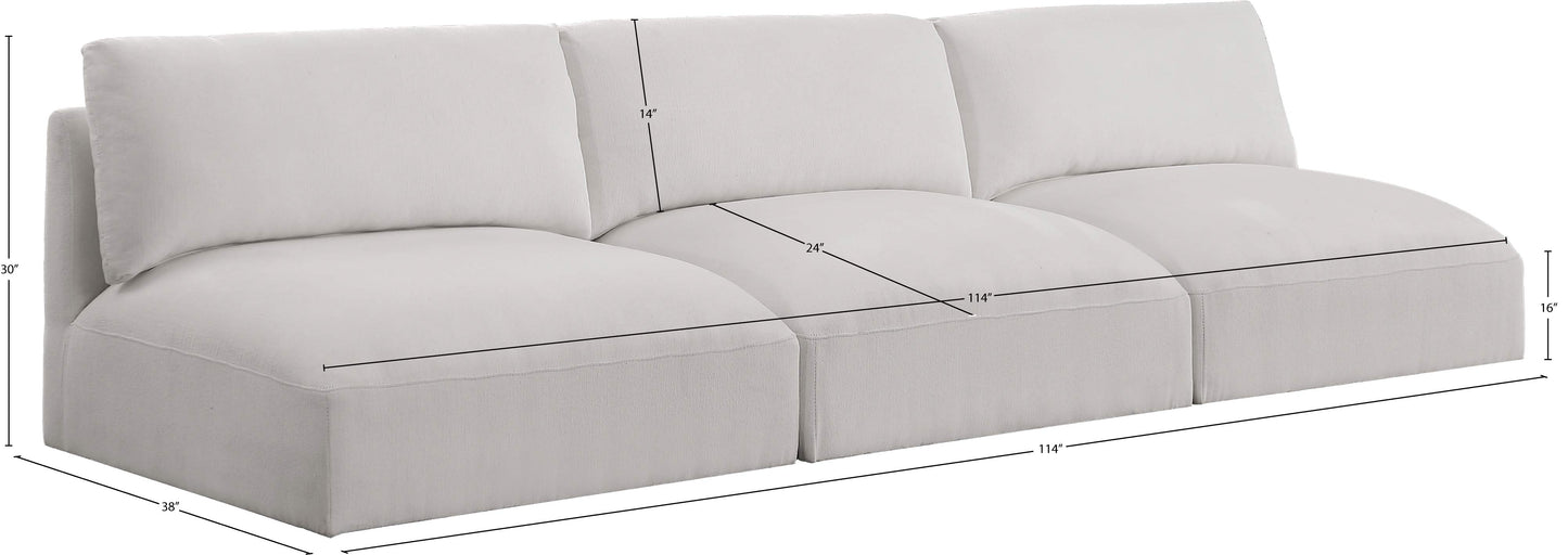 gibson cream polyester fabric modular sofa s114a