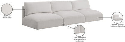 Gibson Cream Polyester Fabric Modular Sofa S114A