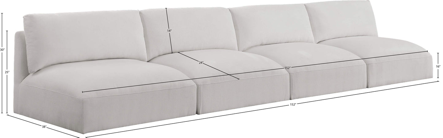 gibson cream polyester fabric modular sofa s152a