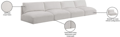 Gibson Cream Polyester Fabric Modular Sofa S152A