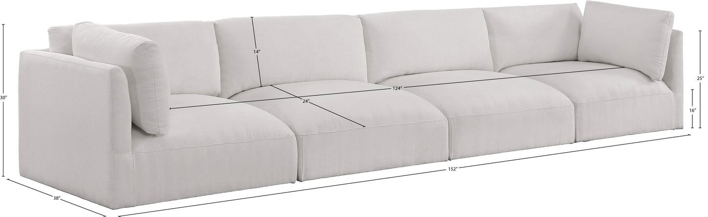 gibson cream polyester fabric modular sofa s152b