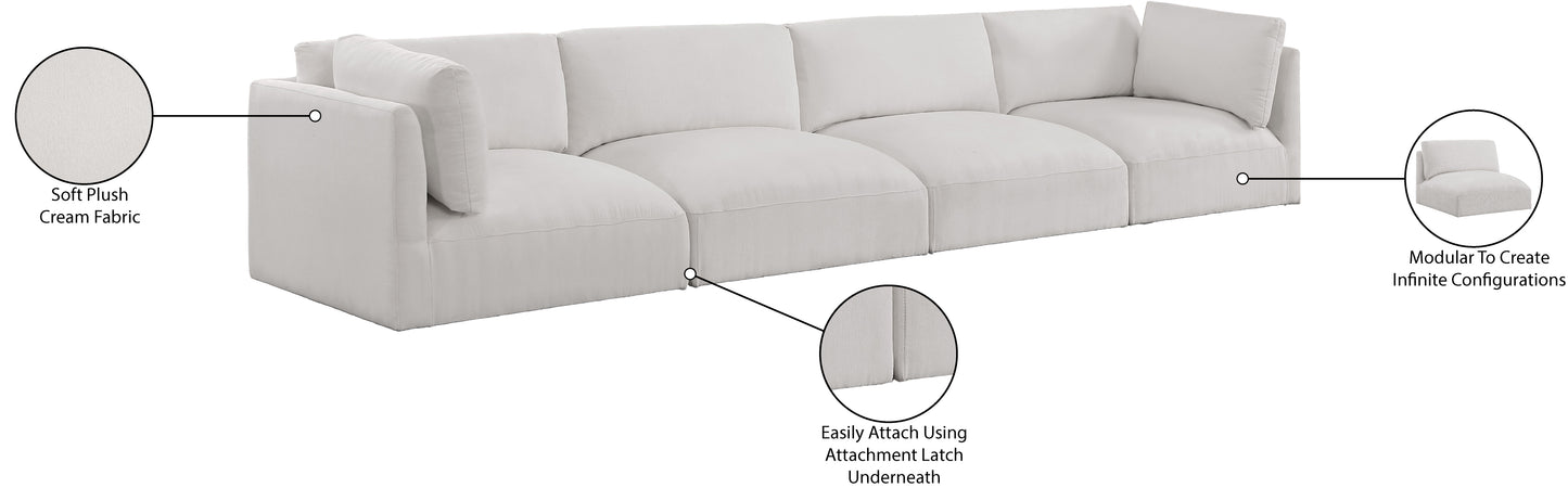 gibson cream polyester fabric modular sofa s152b