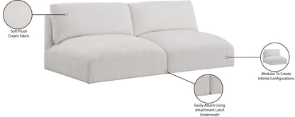 Gibson Cream Polyester Fabric Modular Sofa S76A