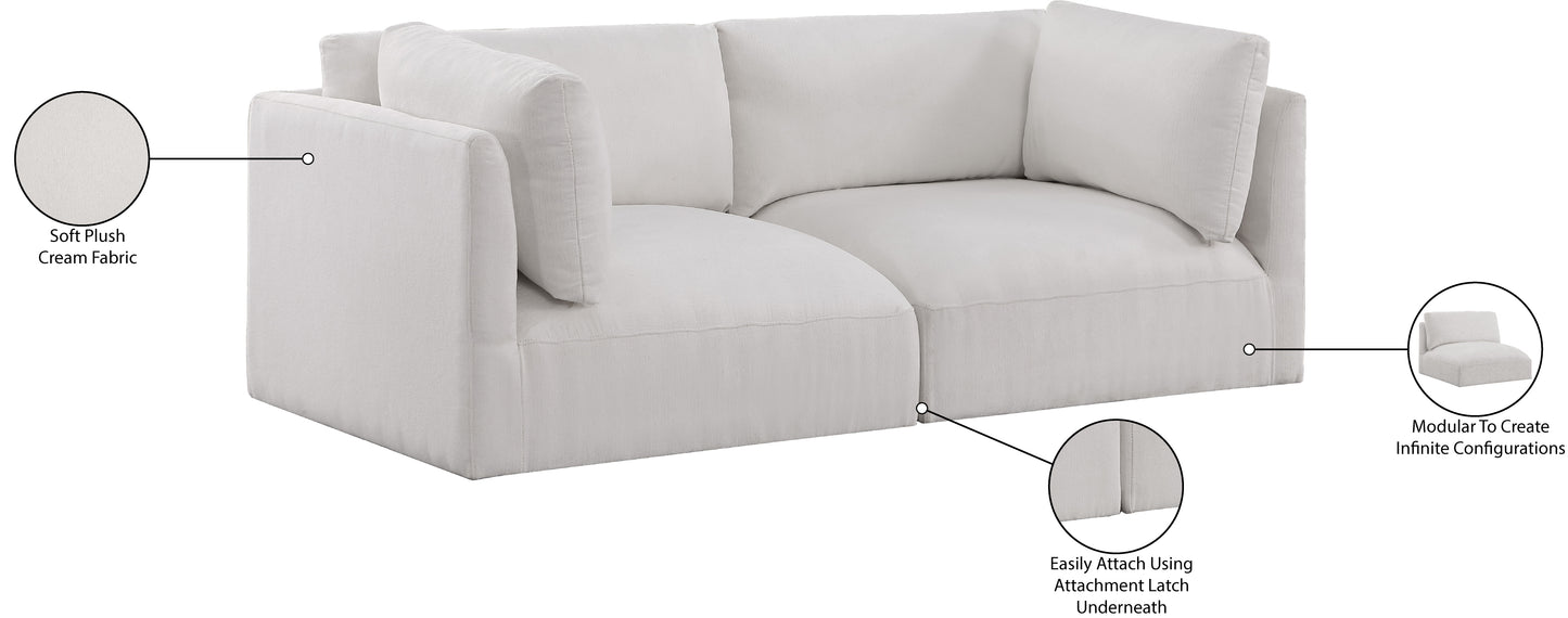 gibson cream polyester fabric modular sofa s76b