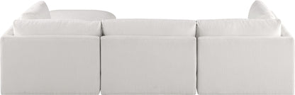 Gibson Cream Polyester Fabric Modular Sectional Sec4A