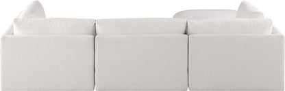 Gibson Cream Polyester Fabric Modular Sectional Sec4A