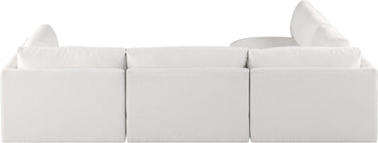 Gibson Cream Polyester Fabric Modular Sectional Sec4B