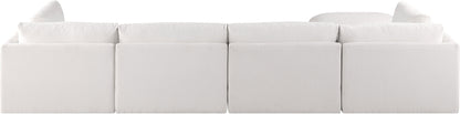 Gibson Cream Polyester Fabric Modular Sectional Sec5A