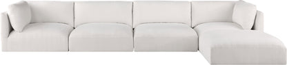 Gibson Cream Polyester Fabric Modular Sectional Sec5A