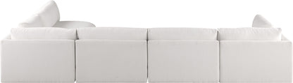 Gibson Cream Polyester Fabric Modular Sectional Sec5B