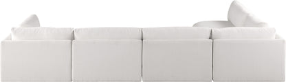 Gibson Cream Polyester Fabric Modular Sectional Sec5B