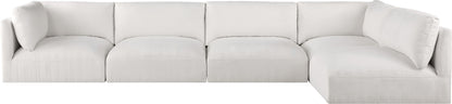 Gibson Cream Polyester Fabric Modular Sectional Sec5B