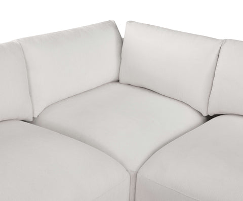 Gibson Cream Polyester Fabric Modular Sectional Sec6E