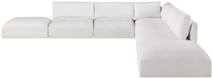 Gibson Cream Polyester Fabric Modular Sectional Sec7C