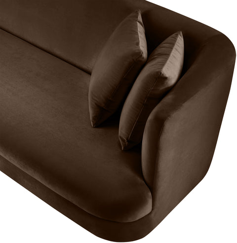 Jolie Brown Velvet Upholstered Chair, 1 Piece (Style 2)