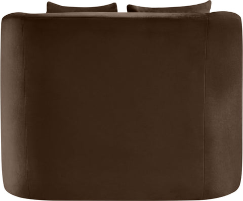 Jolie Brown Velvet Upholstered Chair, 1 Piece (Style 2)