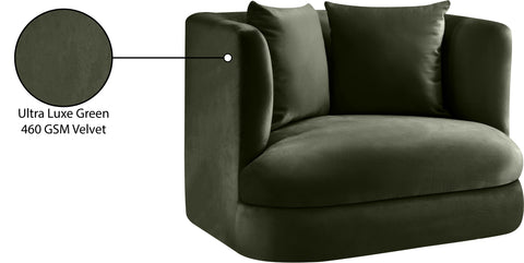 Jolie Green Velvet Upholstered Chair, 1 Piece (Style 2)