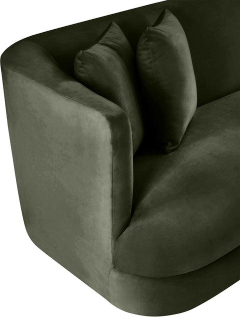 Jolie Green Velvet Upholstered Chair, 1 Piece (Style 2)
