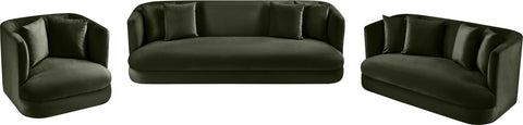 Jolie Green Velvet Upholstered Chair, 1 Piece (Style 2)