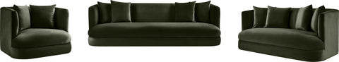 Jolie Green Velvet Upholstered Chair, 1 Piece (Style 2)