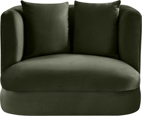 Jolie Green Velvet Upholstered Chair, 1 Piece (Style 2)