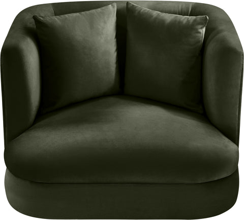 Jolie Green Velvet Upholstered Chair, 1 Piece (Style 2)
