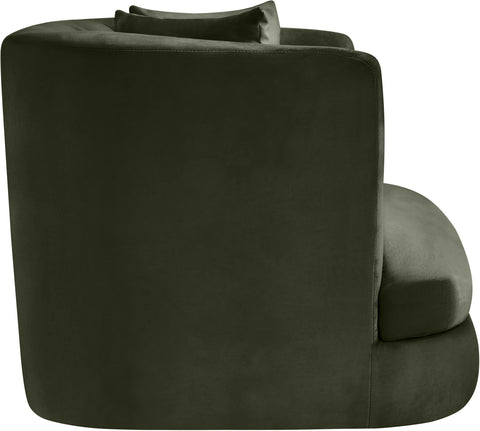 Jolie Green Velvet Upholstered Chair, 1 Piece (Style 2)