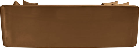 Jolie 93.5" Saddle Velvet Upholstered Sofa, 1 Piece