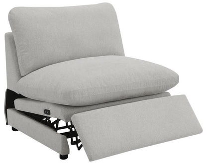 Shirley Power Reclining Gray Modular Sectional