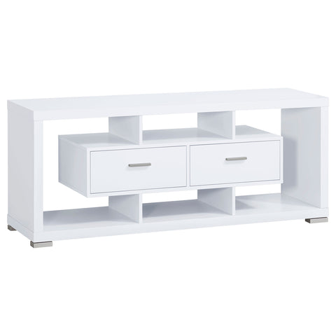 Martina 2-drawer Engineered Wood 59" TV Stand WhiteWhite